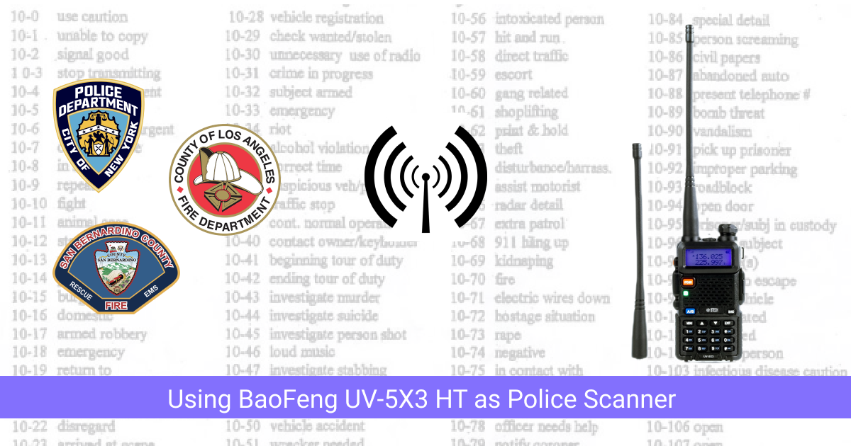 Using BaoFeng UV-5X3 HT as Police Scanner - Yasoob Khalid