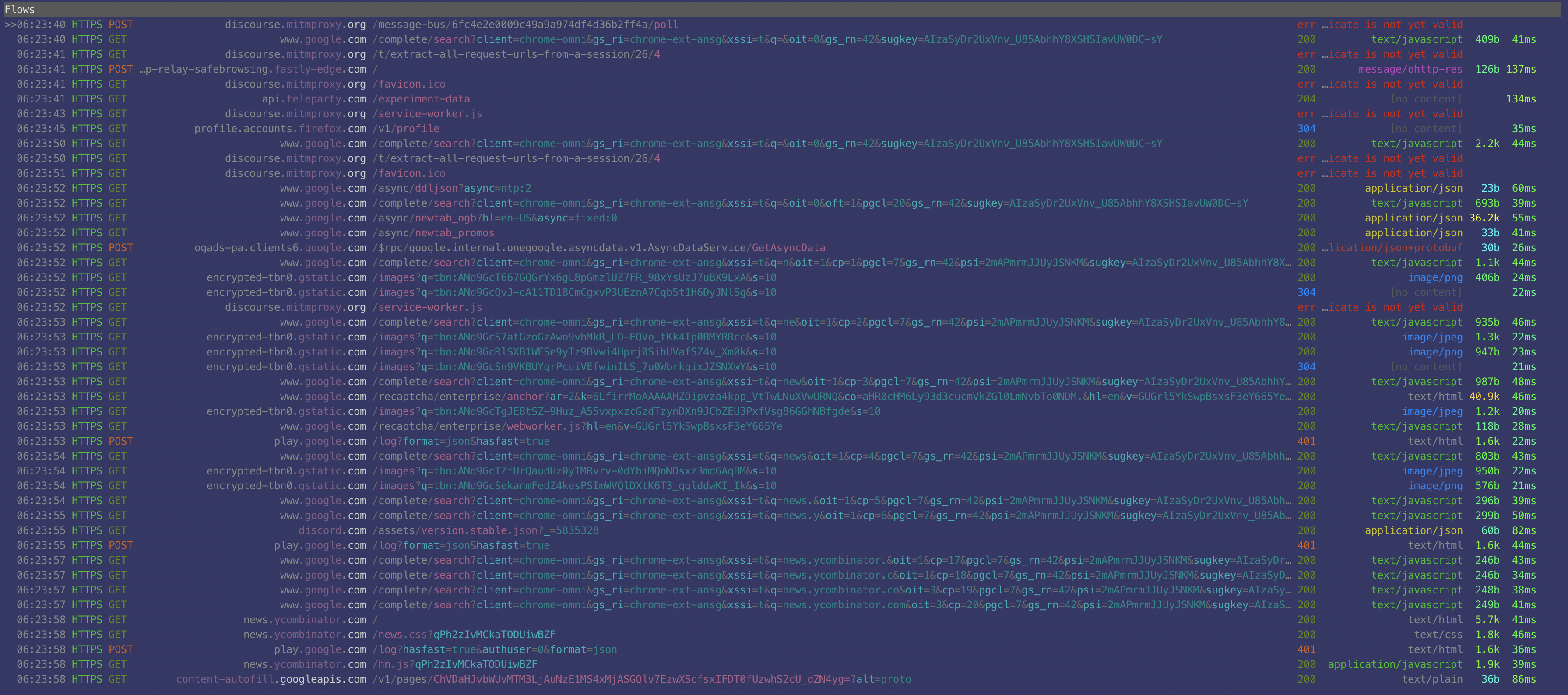 Mitmproxy working