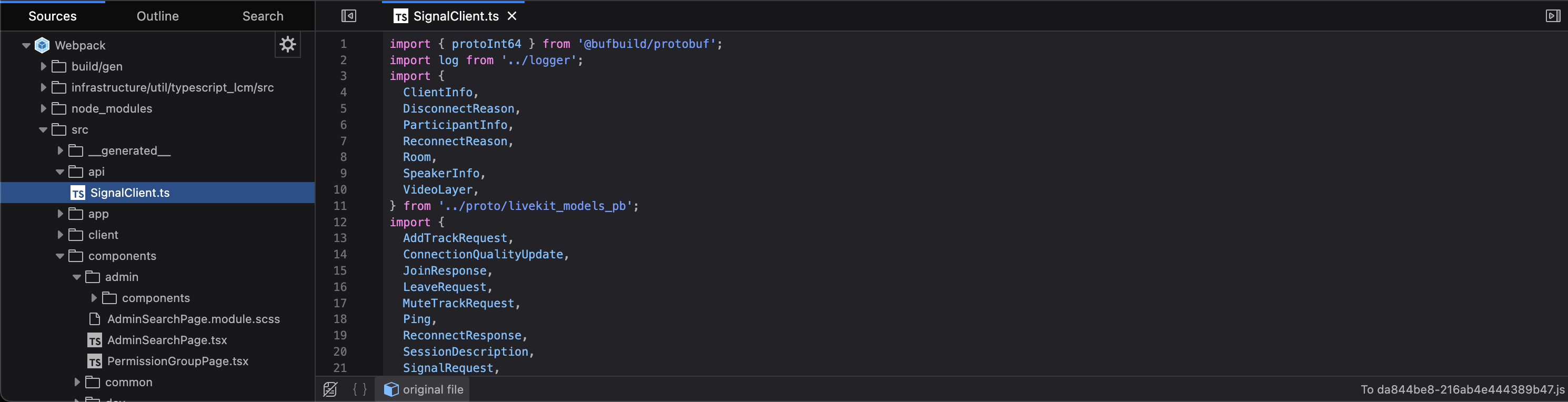 Original code